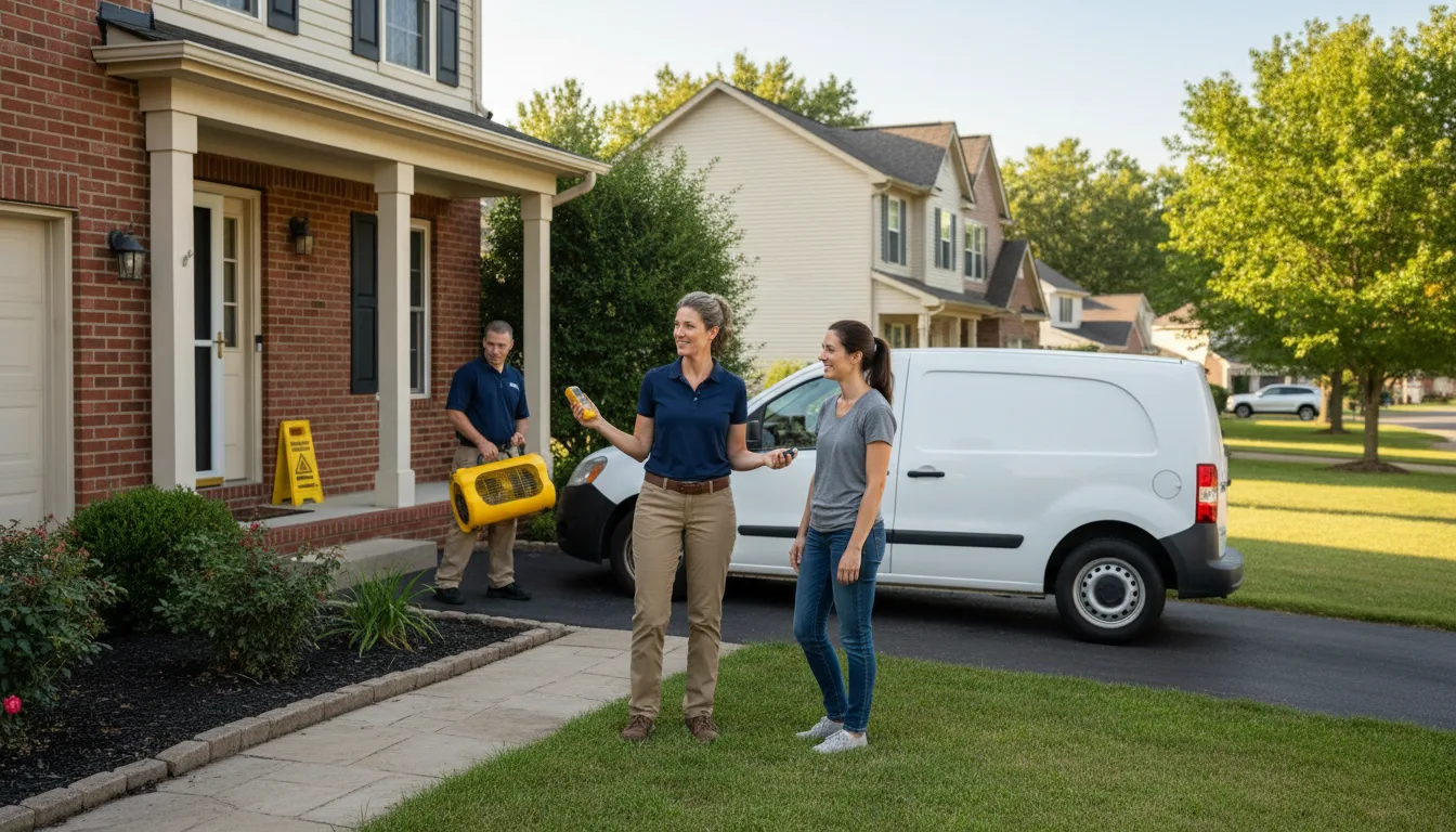 Residential water damage restoration in Brookport, IL